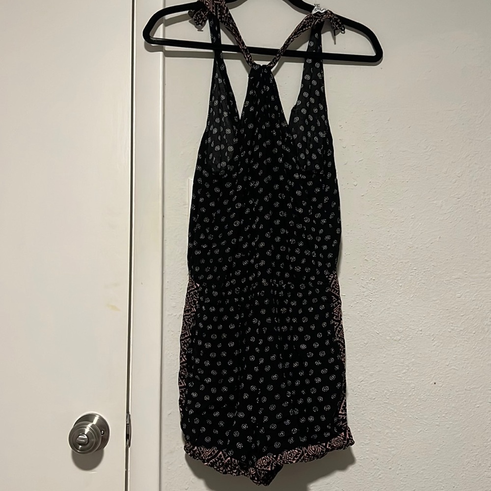 Splendid romper black halter style medium